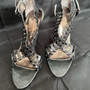 Guess Black Leather Heels